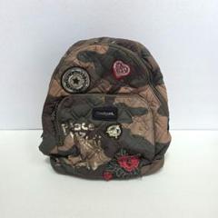 ♥Desigual♥　新品・未使用品　チャーム付き　デザインリュック デシグアル Desigual ロゴ ミニバックパック （ピンク/レッド