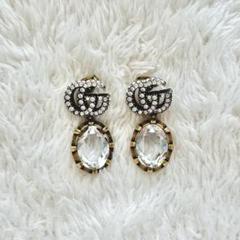 グッチファッション小物クリスタル付き ダブルG ピアス | GUCCI公式