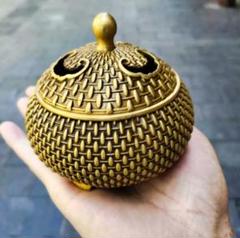 銅製 香炉 奉納仏礼仏焼線香盤 塔香り炉 禅意茶道 南瓜香炉 置物 香炉 京丸 無地 3.5寸 | お仏壇のはせがわ公式通販