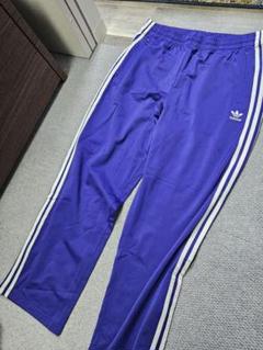 adidas originalsジャージパンツ XLパープル新品 レアル・マドリードトラック