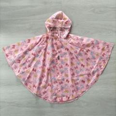 レインポンチョ 　女の子　うさぎリボン柄
