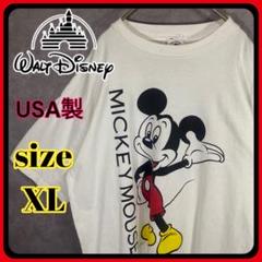 ディズニー Tシャツ USA製 ミッキーマウス プリント オーバー
