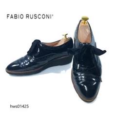 FABIO RUSCONI ストレートチップ エナメル 厚底 ビブラムソール