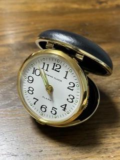 東京時計　人工衛星　ゼンマイ　置時計　レア　昭和レトロ　アンティーク 東京時計 TOKYO CLOCK スタンド ゼンマイ手巻き 置時計 昭和