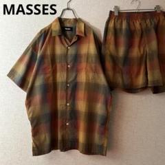 タグ付き未使用massesマシス セットアップ シャツ ショーツ マスタード