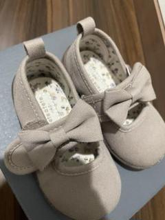 【女の子】★完売品★美品★ベージュ リボン付き ベビーシューズ　14