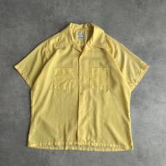 70s ケンブリッジ 開襟シャツ 網柄 シャドー柄 ボックス