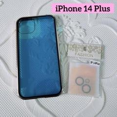 iPhone 14 Plus ケース カメラレンズフィルム ゴールド