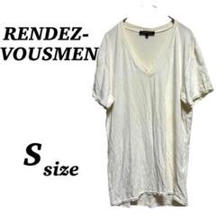 【RENDEZ-VOUSMEN】Tシャツ　ホワイト　白　半袖　夏　シンプル　無地