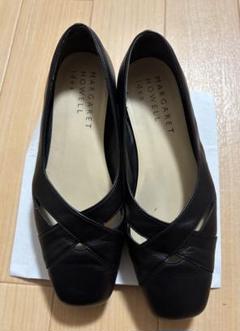 【未使用級】マーガレットハウエル オープントゥ タッセルパンプス【22.5】 未使用級】マーガレットハウエル オープントゥ タッセルパンプス