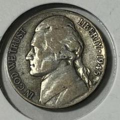 アメリカ 1945年5セント銀貨 ウォータイムニッケル 1977年5