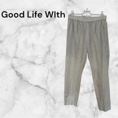 【Good Life 】レディースリネンパンツ ゴム　ホワイト　らくらくのサムネイル