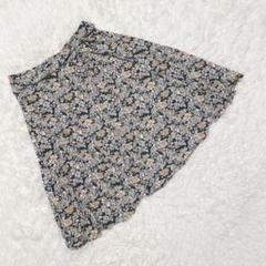 『ラーモワールドゥリュクス』(F) 花柄フレアスカート ウエストリボン 裏地