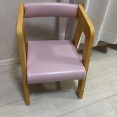 キッズチェア ピンク アームレスト付き