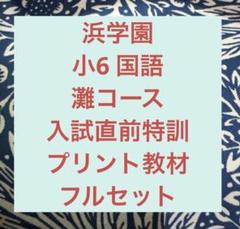 一点限り【希少☆浜学園】小6国語 入試直前灘コース合格特訓
