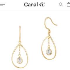 canal4°C K10 イエローゴールド　ピアス　しずく　ドロップ canal4°C K10 イエローゴールド ピアス しずく ドロップ - メルカリ