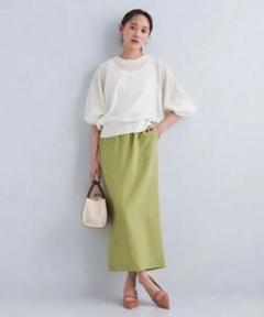 【新品タグ付き】styling/ スタイリング　sheerクルーネックトップスのサムネイル