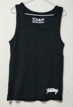 TOMMY トミー　タンクトップ　ノースリーブ ブラック Lサイズ