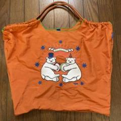 Ball & Chain ボールアンドチェーン エコバッグ　クマ　オレンジ Ball&Chain(ボールアンドチェーン) D.BABY CAT/Mサイズ（エコ