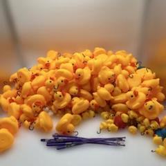 音が鳴るアヒル 水に浮かべて釣りセット