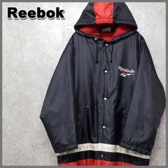 古着 リーボック 刺繍ロゴ ナイロンジャケット ベンチコート L 90s