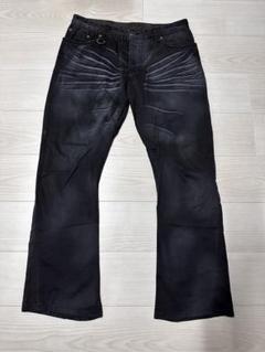 魅力の archive 00s buffalo 希少 レザードッキングデニム bobs パンツ