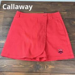 ★Callaway★レディース ゴルフスカート L レッド★インナーキュロット★