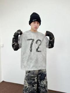 ダメージ加工 layered long sleeve tshirt opium