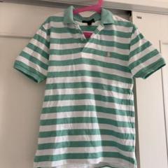 Polo Ralph Lauren キッズ緑&白ストライプ ポロシャツ