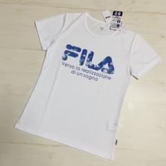 【SALE】フィラ Tシャツ・ラメロゴ ホワイト系 Mサイズ