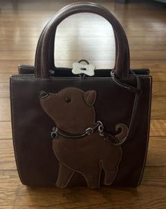 【美品】キタムラ　犬　トートバッグ　ハンドバッグ　黒　本革　ポーチ付　ロゴ金具 極美品 キタムラ 犬 ドッグ ポーチ 付 web限定 ハンドバッグ