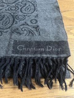 Christian Dior U1220 ネイビー ストール 47x180cm Christian Dior U1220 ネイビー ストール 47x180cm