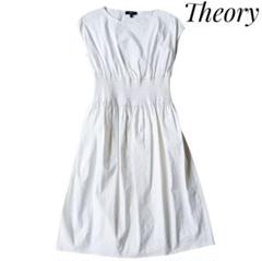 【Theory】リネンストレッチワンピース XS Eco Crunch Wash