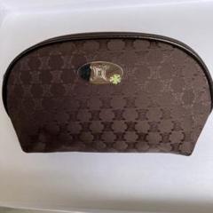 未使用✨セリーヌ ポーチ 黒マカダム トリオンフ ゴールド金具 メイク CELINE - CELINE セリーヌ マカダム トリオンフ コスメポーチ