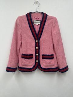 GUCCI グッチ ノーカラージャケット 黒x赤 4103625J0224 2025年最新】GUCCI ノーカラージャケットの人気アイテム - メルカリ