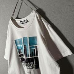 ボーラー BALR. センターロゴ刺繍 Tシャツ ビッグロゴ ホワイト M程度
