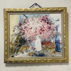 h*7様 「真作」池田秀郎「果実と花」静物画　油彩画　額装　サイン有り　F8号 Yahoo!オークション - 池田秀郎 果実の花 絵画 油絵 油彩画