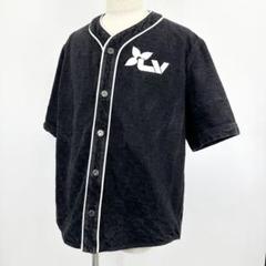 ルイヴィトン モノグラム ベースボールシャツ デニム 23年 黒 XL サイズ