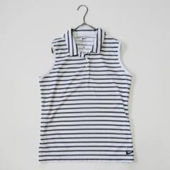 NIKE　ナイキ　ボーダーノースリーブゴルフシャツ　Lサイズ