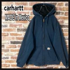 《人気》carhartt カーハート　フルジップパーカー　ネイビー　M