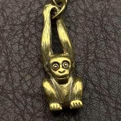 真鍮 キーホルダー キーリング チャーム ヴィンテージ ハンドメイド 猿78