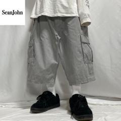 00s SeanJohn W42 カーゴパンツ バギー ショーツ 極太 コットン