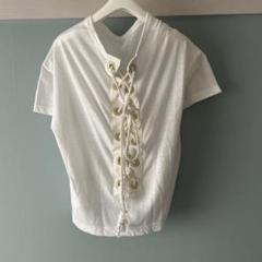 sacai バックレースアップTシャツ　ホワイト sacai バックレースアップTシャツ ホワイト - メルカリ