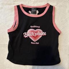 Badblood ハート刺繍 タンクトップ Sサイズ - メルカリ