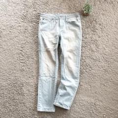 【GAP】ストレートデニムパンツ ダメージ加工 1969 ライトブルー すっきり