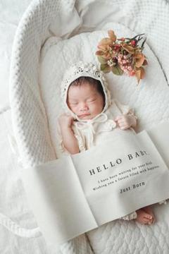 HELLO BABY タペストリー ニューボーンフォト JUST BORN