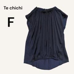 テチチ Te chichi ノースリーブブラウス F ネイビー 薄手 軽量素材