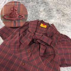 m6809【美品 Vivienne Westwood】ボウタイブラウス チェック m6809【美品 Vivienne Westwood】ボウタイブラウス チェック