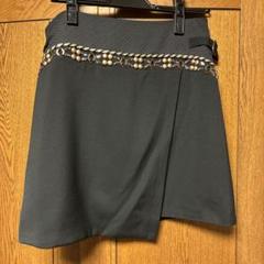ヴィヴィアンタム　ビーズ装飾付き黒ミニスカート