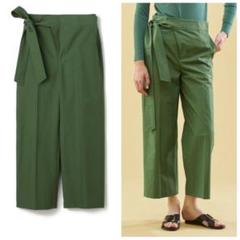 ☆GALERIE VIE バウンシーウェザー ラップパンツ 32 グリーン